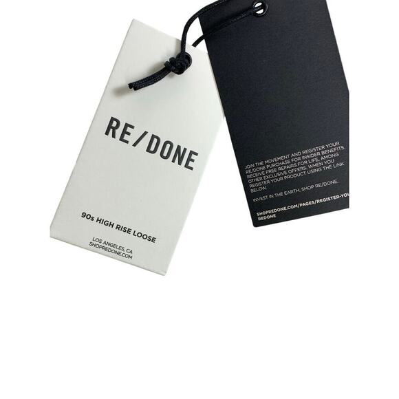 RE/DONE Dark Wash 90s High Rise Loose Jeans Size 27 - Picture 5 of 7